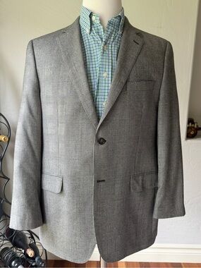 Lauren Ralph Lauren Men's Cashmere & Wool Gray Glen Plaid Sport‎ Coat Blazer 42R